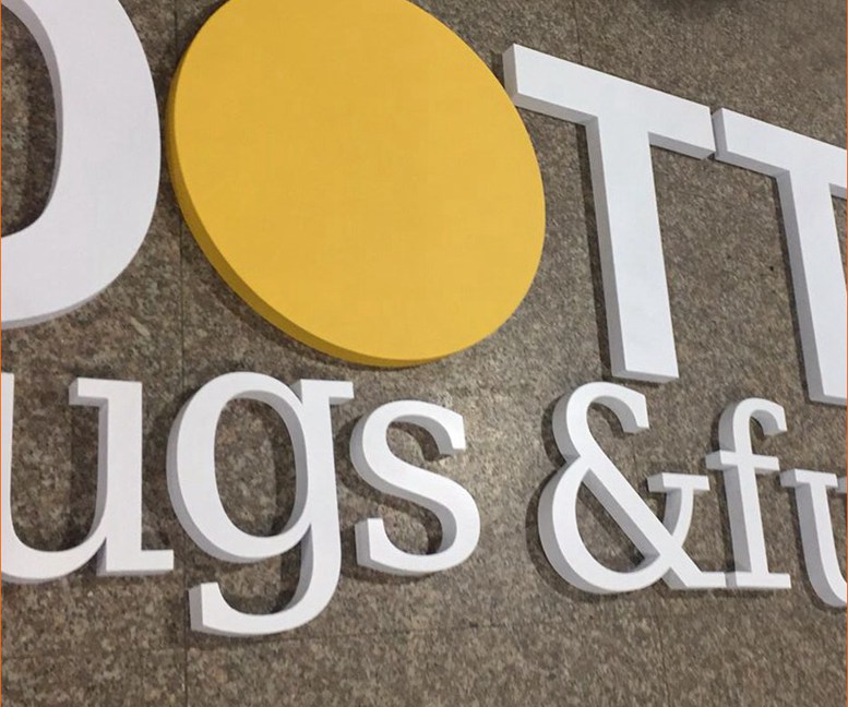 Customized Outlet Panited 3D Stainless Steel Letters 349